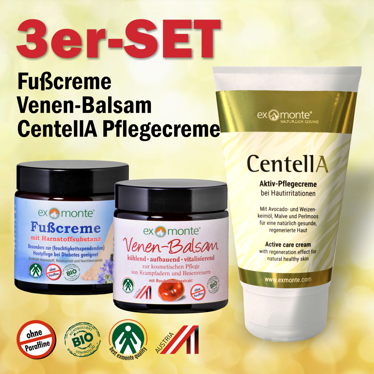 3 Piece Set Veins-Balm, Foot Cream and CentellA Active care
